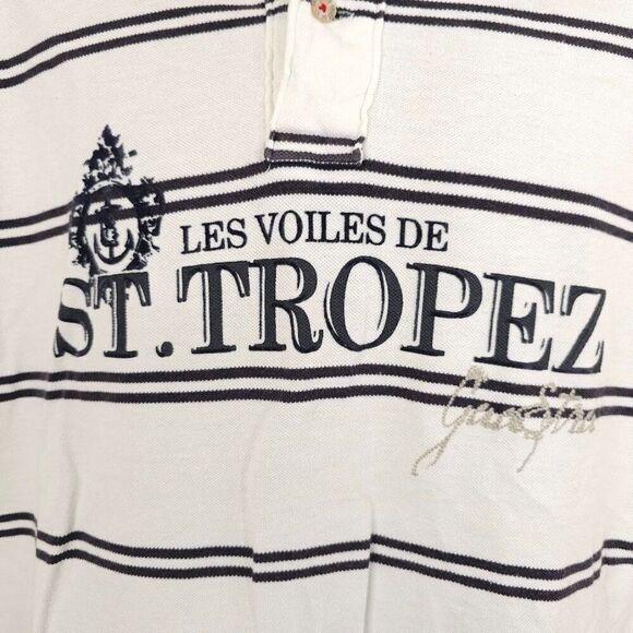 Vintage Les Voiles De St Tropez Polo Shirt Mens Size Large White Y2K Regatta - Picture 2 of 8